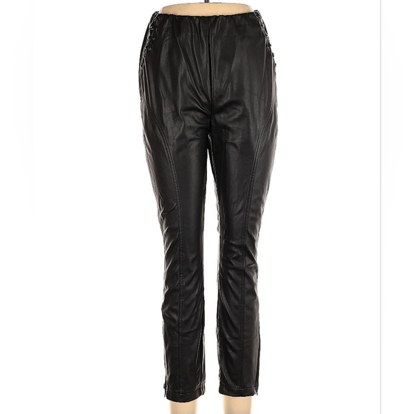 Steve Madden Vegan Black Leather Women's Pants - Picture 1 of 3